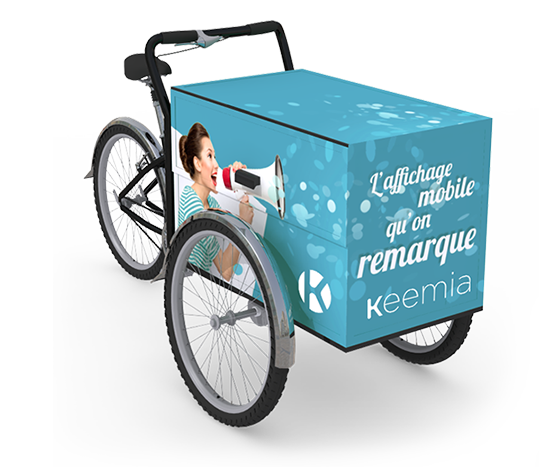 Triporteur - Affichage mobile - Keemia Agence marketing local
