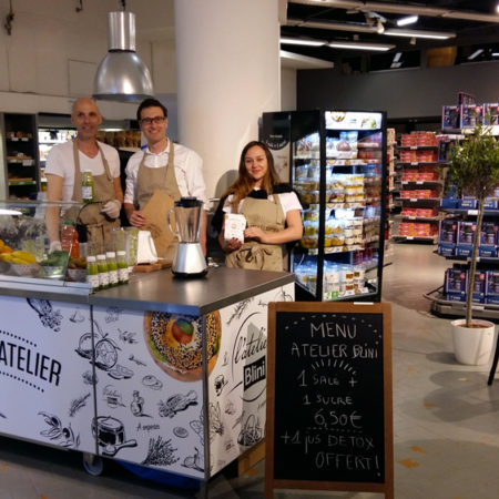 Un atelier Blini chez Monoprix - Keemia Shopper Marketing Experientiel