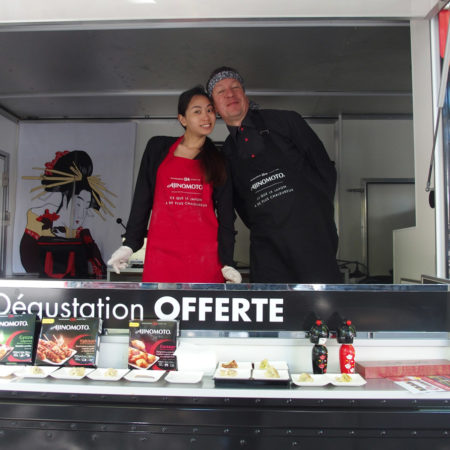 Animation foodtruck Ajinomoto - Keemia Shopper Marketing - Agence d'activation shopper marketing phygitale