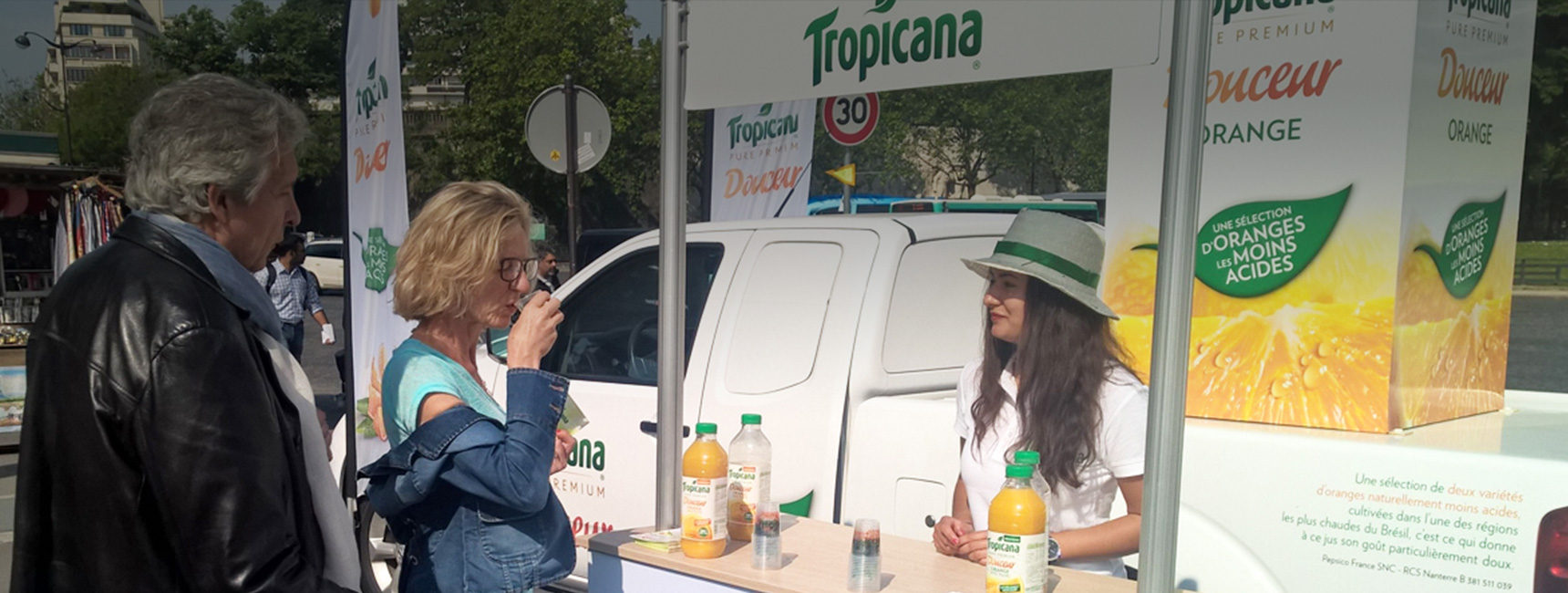 La tournée événementielle de Tropicana pour sa nouvelle boisson Tropicana Douceur - Keemia Shopper Marketing - Agence d'activation shopper marketing phygitale