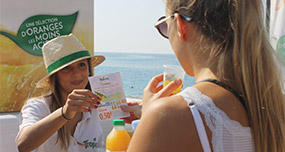 La tournée événementielle de Tropicana pour sa nouvelle boisson Tropicana Douceur - Keemia Shopper Marketing - Agence d'activation shopper marketing phygitale