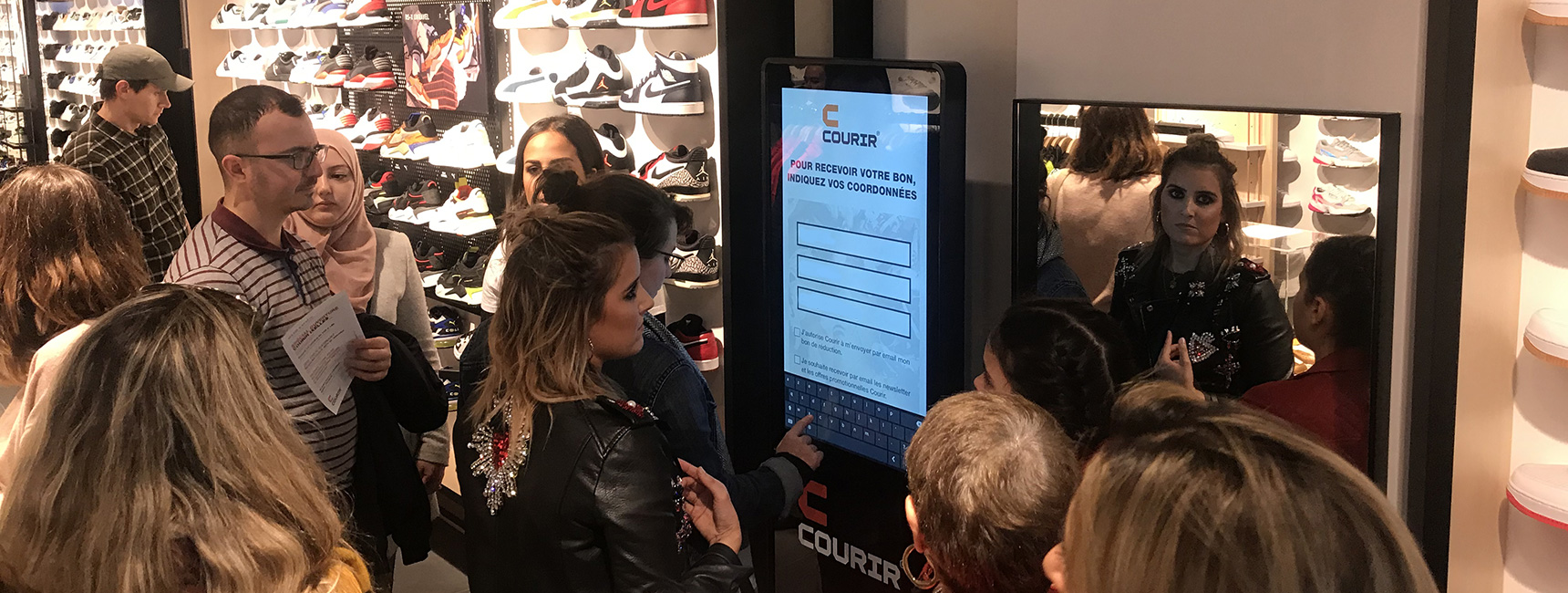 Animation pour l'ouverture des magasins Courir en Belgique - Keemia Shopper Marketing - Agence d'activation shopper marketing phygitale