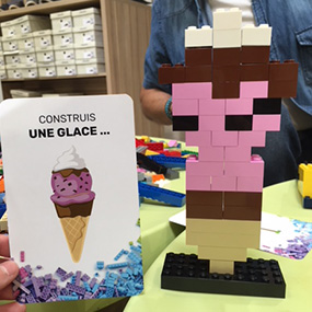 Animation LEGO sur les points de vente pour LA HALLE - Keemia Shopper Marketing - Agence d'activation shopper marketing phygitale