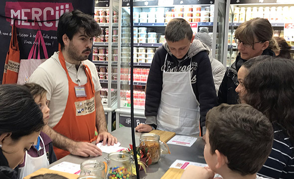 Michel et Augustin : animation Instore de dégustation et atelier culinaire - Keemia Shopper Marketing - Agence d'activation shopper marketing phygitale