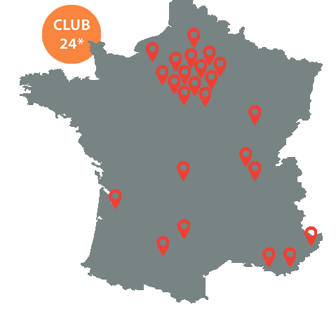 Implantation carrefour le club 24 carte de France - Keemia Shopper Marketing - Agence d'activation shopper marketing phygitale