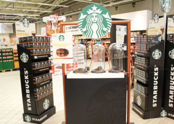 Dispositif de dégustation instore pour Starbucks - Keemia Shopper Marketing - Agence d'activation shopper marketing phygitale