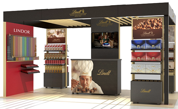 Shop in shop Lindt animation et dégustation en point de vente - Keemia Shopper Marketing Agence d'activation shopper marketing phygitale