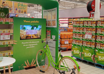 Animation Shop in Shop pour les céréales Bio de Nestlé avec Keemia Shopper l'agence de marketing d'activation shopper phygitale