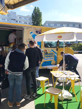 Animation Food Truck Pepsico avec Keemia Shopper agence de marketing d'activation shopper phygitale