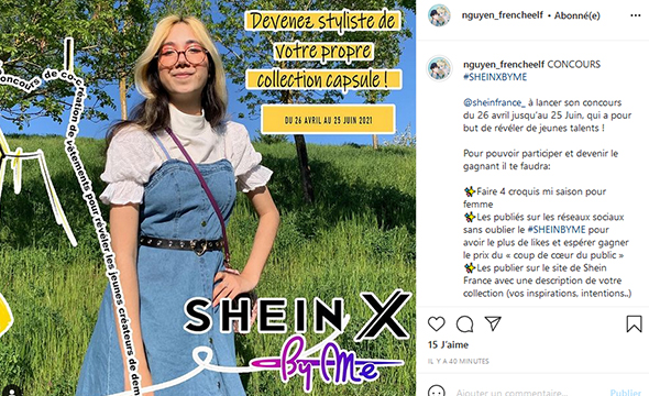 jeu concours SHEIN X BY ME - Keemia Shopper agence d'activation augmentée