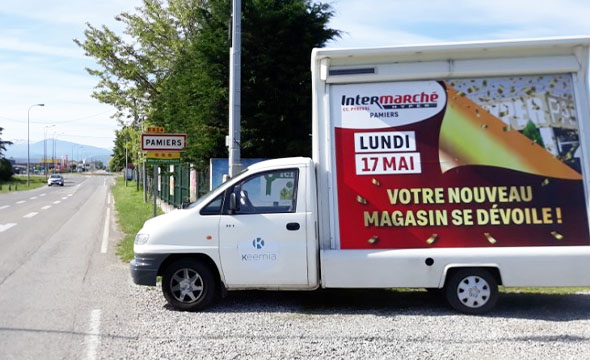 Opération d'affichage mobile - Keemia Toulouse agence marketing locale en région Occitanie
