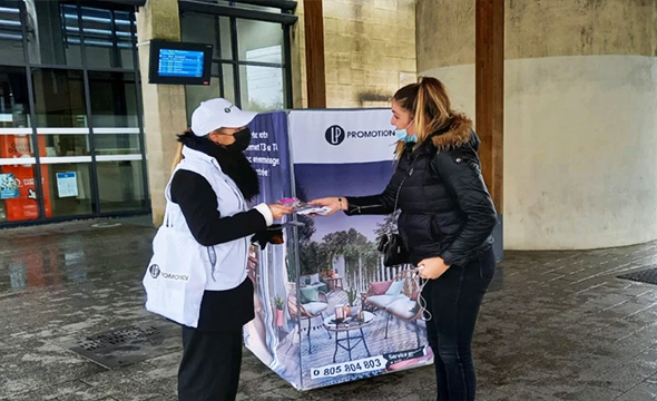 LP Promotion présente la résidence Léona - Street Marketing avec Affi'Cube - Keemia Toulouse