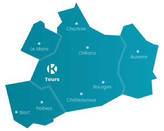 Carte Keemia Tours - Agence marketing locale en région Centre