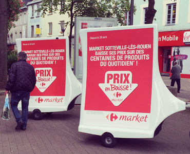 Carrefour s'affiche en Bike Vignette - Keemia Agence Hors média, Shopper Marketing, Evénementiel