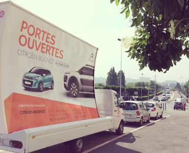 Des camions pub pour Citroën Vignette - Keemia Agence Hors média, Shopper Marketing, Evénementiel