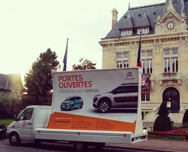 Citroën en camion pub Vignette - Keemia Agence Hors média, Shopper Marketing, Evénementiel