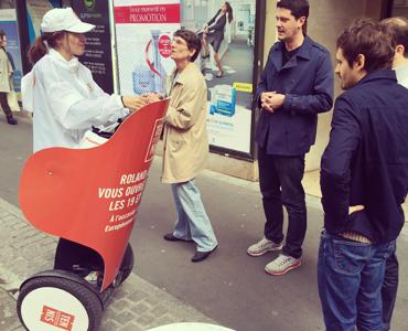 La FFT diffuse en segways Vignette - Keemia Agence Hors média, Shopper Marketing, Evénementiel