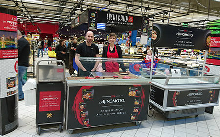 Les véritables cuisines mobiles Ajinomoto - Keemia Agence Hors média, Shopper Marketing, Evénementiel